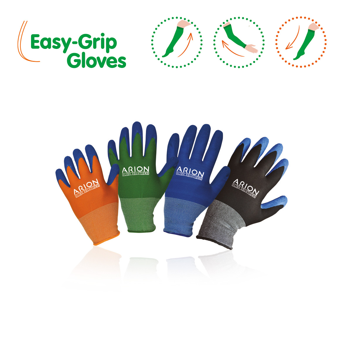 Artic EASY GRIP Arbeitshandschuh R 300 – Schrumpf-Latex, Blau/schwarz